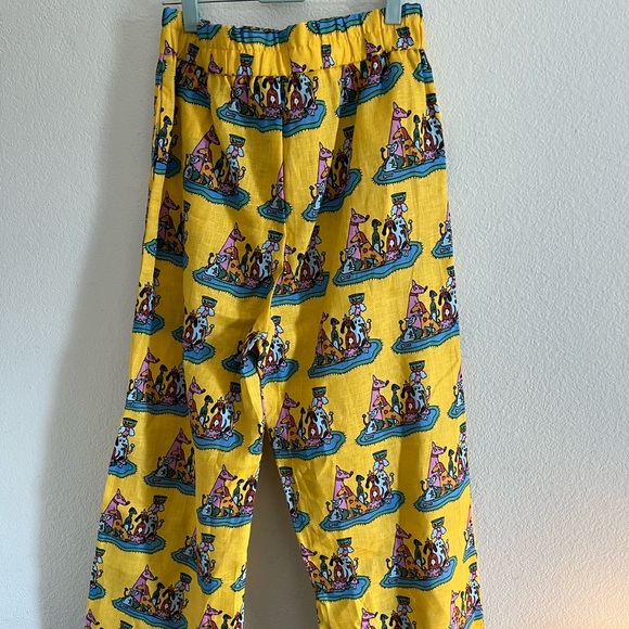 Nooworks Dog Party Linen Pants πΆπ - Picture 5 of 9